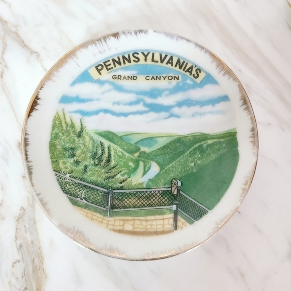 VTG Pennsylvania's Grand Canyon Souvenir Miniature Cup & Saucer Set - Picture 3 of 6